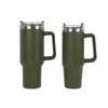 Taza de Coche de Generación Transfronteriza de 40 oz Portátil para Exteriores con Asa Montada en Coche Taza Ice King de Acero Inoxidable 304 Aislada Venta al por Mayor