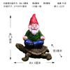 Creativo Enano Transfronterizo Sentado Meditación Tortuga Artesanías de Resina Enano de Jardín Adornos de Micropaisaje Elfo Decoraciones