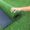 Tapete de Paisagismo Artificial Verde para Exterior, Cerca, Gramado Sintético de Plástico para Estádio, Tapete de Grama Sintética para Jardim de Infância, Denso