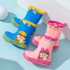 Botas de lluvia creativas DIY para niños niñas niños nuevo jardín de infantes bebé zapatos impermeables botas de lluvia antideslizantes para niños
