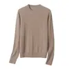 Suéter 100% cachemir puro para mujer, nuevo estilo 2026, holgado y cálido, adelgazante, tejido de ochos, cuello redondo, prenda básica para otoño