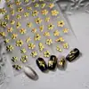 Adesivos de Arte para Unhas Estilo Ins Popular de Celebridade da Internet Tl-363 Flor Dourada Doce e Cool Fábrica Atacado Adesivos para Unhas