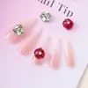 Cristal K9 forma redonda cuadrada sin base, pedrería apilada para arte de uñas DIY, accesorios de decoración de uñas, arte de uñas de primavera en 19 colores