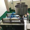 Máquina semiautomática de llenado de pasta de cabeza simple y doble Equipo de llenado de salsa de sésamo, salsa de chile Máquina de llenado de líquidos viscosos