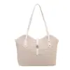 Bolsa de playa ins para vacaciones en la costa, simple y a la moda, moderna, bolso de mano simple, gran capacidad, bolso de paja texturizado para el día a día