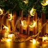 Luces de Cadena LED de Estrella y Luna de Oriente Medio para Eid Al-Adha Luces de Cadena de Lámpara de Queroseno Castillo de Luna Luces Decorativas de Eid