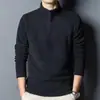 Sudadera de Cuello Alto de Doble Cara de Forro Polar para Hombre, Suéter de Forro Polar Sintético, Camiseta Base Cálida de Cuello Alto, Sudadera con Cremallera