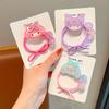 Cuerda para el pelo para niños de Sanrio, linda banda de goma con dibujos animados de Kulomi, coleta, accesorio para el pelo de alta elasticidad para niñas pequeñas.