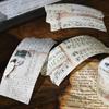 O amante da carta e da fita de papel retro coleção livro série literatura e arte retro jornal antigo manuscrito mão conta decoração material colar