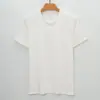 Camiseta básica casual de cor sólida antibacteriana de alta qualidade, top sem amassar, camiseta masculina de manga curta em algodão modal de fibra longa com costura tripla