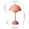 Lámpara de mesa danesa con capullo de flor VP9, lámpara de noche nórdica para dormitorio, lámpara de seta retro de lujo, lámpara de mesa de regalo con ambiente de carga