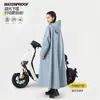 Impermeable Engrosado Anti-Tormenta, Poncho de Lluvia Largo para Ciclismo, Cubre-Pies, Impermeable para Vehículo Eléctrico, Impermeable Integrado de Cuerpo Completo Venta al por Mayor
