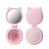 LML Cartoon Cat Ears Folding Mirror Comb One-piece Small Portable Mirror Airbag Pente de cabeleireiro SY757