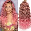Rizo Latino Blanco Pelo Rizo Hawaiano 18 pulgadas Transfronterizo deeptwist Hawaii Crochet Peluca de Cabello