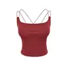 Verano 2026 Nuevo Estilo Americano Chica Picante Color Sólido Moda Top Tubo Camisola Corta con Correas Elásticas para Mujer