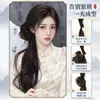 Peluca de Cola de Cabello Largo para Mujer, Peluca Nueva Estilo Chino, Estilo Chino Ligero, Cola de Caballo Alta Ligeramente Rizada, Peluca para Hanfu Cheongsam, Venta al por Mayor de Fábrica
