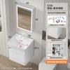 Baño Tamaño Pequeño Gabinete de Baño Balcón Cerámica Lavabo Todo en Uno Espacio Aluminio Espacial Mesa de Lavado Espacio Pequeño Mini Mesa de Lavado