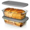Molde rectangular para pan, pan de molde, molde para hornear tarta de queso ligera, vidrio especial resistente al calor para pastel de queso y yogur