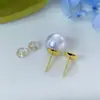 Accesorios DIY Pendientes Base de Plata S925 Pendientes 3-15mm Perla Jade Pendientes Hechos a Mano Productos Semiacabados Venta al por Mayor