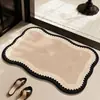 Alfombrilla de Baño Retro Estilo Francés de Tierra de Diatomeas, Alfombrilla Suave Resistente al Desgaste para el Hogar, Alfombrilla de Baño Antideslizante Absorbente de Agua para Inodoro