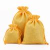 Bolsas de Lino Imitación Compuesto en Stock, Bolsas de Lino con Cordón Ajustable, Bolsas para Empaque de Regalo de Joyería, Bolsas de Almacenamiento de Lino al Mayoreo