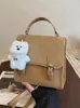Mochila Frosted Retro Transfronteriza para Mujer Casual Diseño de Nicho Bolso Escolar Estudiante Moderno Multifuncional Cruzado Bolso Cuadrado Pequeño