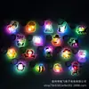 Llavero Colgante de Luz LED Intermitente Tipo Pulsador Transfronterizo Colgante para Bolsa Llavero Cadena de Llave de Goma Suave de PVC