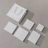 Caixa de Joias Simples e Exquisita Preto e Branco Caixa Simples de Anel de Moda para Presente Colar Anel Pulseira