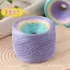 Manta Siete Estrellas Teñido por Segmentos Línea Pastel Gradiente Línea de Seda y Lino Línea de Algodón Tejido a Mano DIY Línea para Suéter Chal 300.00g