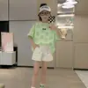 Camiseta de Manga Corta para Niña Ropa de Verano 2025 Nuevo Estilo Coreano Niños Delgada Moderna Tendencia Tops Ropa para Niños Tendencia