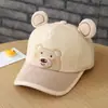 Chapéus Infantis para Primavera e Outono, Boné de Baseball Infantil Unissex com Estampa de Animal Cartoon e Orelhinhas, Boné de Baseball Fofo de Desenho Animado