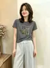 Camiseta de Algodón Acanalado para Mujer de 220g, Directo de Fábrica, Top Sexy de Manga Corta Ajustado, Segunda Remesa de Verano, Exclusivamente para Guangzhou Shisanxing
