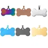 Etiqueta con forma de hueso de perro de acero inoxidable transfronteriza etiqueta militar placa de identificación para mascotas etiqueta metálica para mascotas etiqueta de identificación etiqueta para perro en blanco