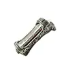 Plata pura S925 joyería taoísta colgante retro de energía protectora con cinabrio, estilo chino adorno giratorio esotérico collar