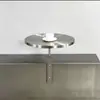 Mesa redonda pequena de aço inoxidável montada na parede para cafeterias e lojas de milk tea da moda, mesa pequena montada na parede estilo industrial