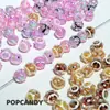 Café con Leche Rosa y Morado Hecho a Mano Pintado a Mano Diamantes de Imitación Materiales DIY Accesorios para Joyería Cuentas Sueltas Cuentas en Hilo Cadena para Teléfono Colgantes Cuentas Dentro de Cuentas
