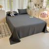 Sábana de Algodón Lavado de Color Sólido Sábana Gruesa Exfoliante Pieza Única Otoño e Invierno Dormitorio Individual Tatami Individual Funda de Almohada Juego de Dos Piezas
