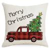 Funda de almohada navideña transfronteriza con estampado de lino, árbol de Navidad, Amazon Home, funda de cojín para sofá