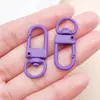 Yuku32X12Mm Broche Ovalado Pintado para Puerta Llavero Cadena para Teléfono DIY Accesorios de Piezas con Cierre de Resorte