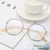 Gafas de lectura de marca BJYX, montura redonda completa, para negocios, ultraligeras, ultratransparentes, de color sólido, de metal, de alta calidad, con protección contra la luz azul y espejo plano.