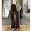 Calça Esportiva Casual Longa Nova de Outono Cintura Alta Micro Flare Caimento Solto Afunilada Calça Yoga Calça Arroz Grudado Perna Estreita