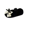 Pantuflas esponjosas de suela gruesa con lazo para mujer, nueva colección otoño/invierno 2026, zapatos de algodón elegantes y de alta gama