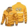 Chaqueta deportiva con logo de coche 2023, tendencia de comercio exterior europea y americana, abrigo fino informal con cremallera de AliExpress para hombre de talla grande.