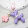 2025 Colgante de Cachorro con Globo de Dibujos Animados Hebilla de Llavero para Puerta Colgante Lindo Fresco Flor Perla Colgante para Coche