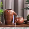 Aquário Cerâmico Tradicional com Ornamentos de Fluxo de Água Alto e Baixo, Oxigenação por Circulação, Acessórios de Filtragem e Aquapaisagismo DIY