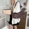 Bolsa de mão fashion de grande capacidade com bolinhas para mulheres, novo modelo 2026, bolsa de ombro tote de nicho de alta qualidade para o dia a dia