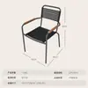 Cadeira de lazer cadeira de metal para exterior mesa dobrável para pátio café quiosque de chá com leite proteção solar cadeira de ferro forjado simples moderna