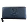 La primera capa de billetera larga de cuero bolsa para teléfono móvil billetera personalizada en relieve clutch de mano para hombre y mujer chico de espíritu social