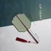 Abanico de Caligrafía con Espacio en Blanco para Escribir, Abanico Pintado a Mano por Ambos Lados, Estilo Hanfu, Estilo Antiguo, Abanico con Borla, Arte de Bambú