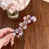 Pinza de Plátano con Perlas y Flores, Pinza Retro Francesa Suave para Twist, Elegante Pinza para Medio Peinado, Resistente, en Stock para Venta al por Mayor